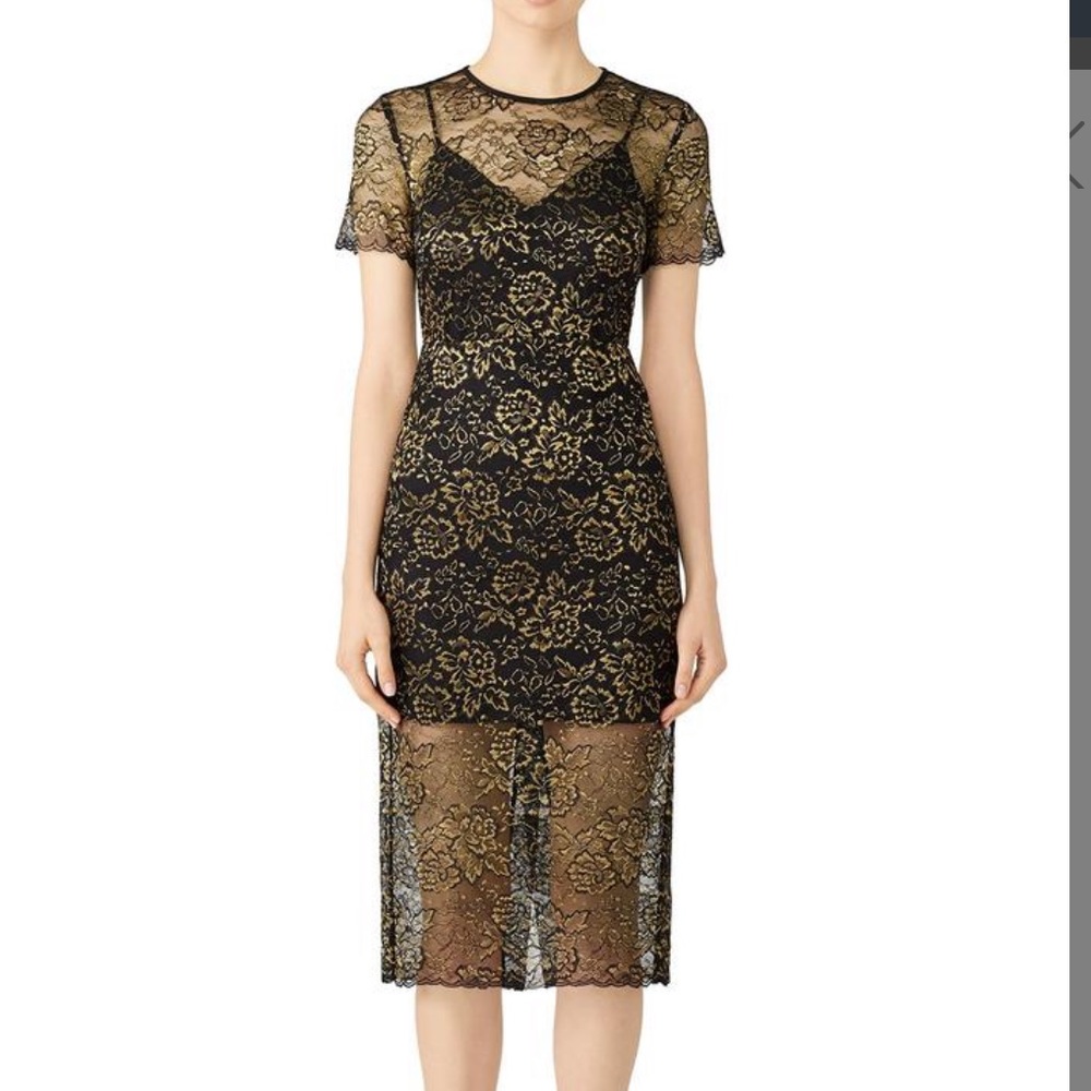 Gorgeous DVF lace overlay sheath